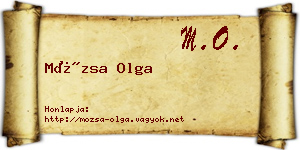 Mózsa Olga névjegykártya